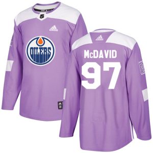 Edmonton Oilers Trikot #97 Connor McDavid Authentic Violett Fights Cancer Practice